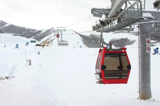 河北石家庄崇礼富龙滑雪场缆车